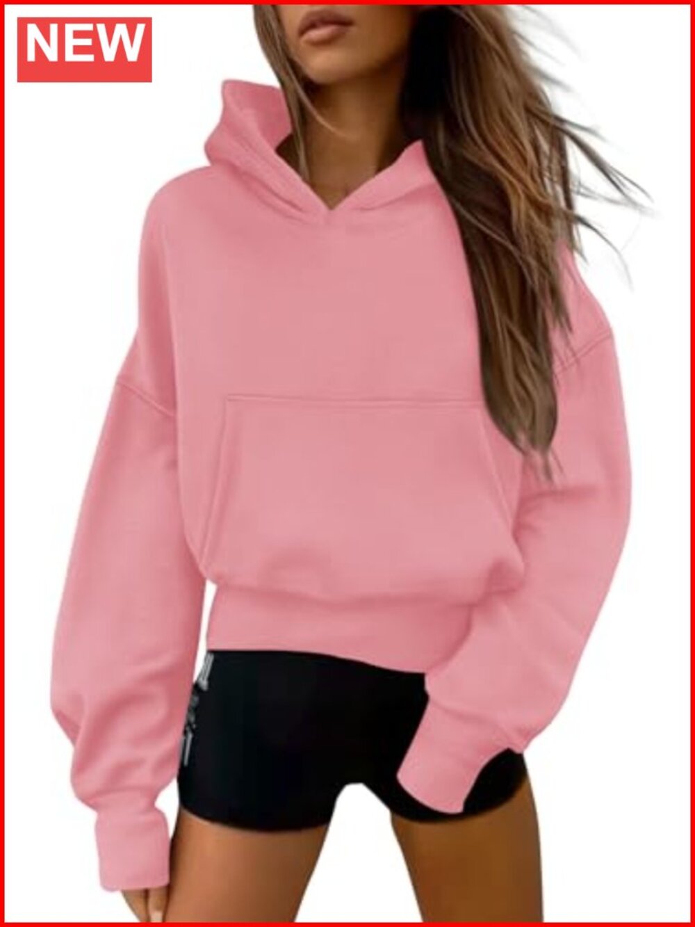 Women's Half Zip Cropped Hoodie Fleece Lined Pullover Sweatshirt